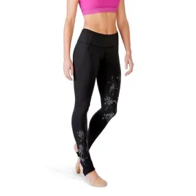 Adult Flower Printed Leggings with Stirrup