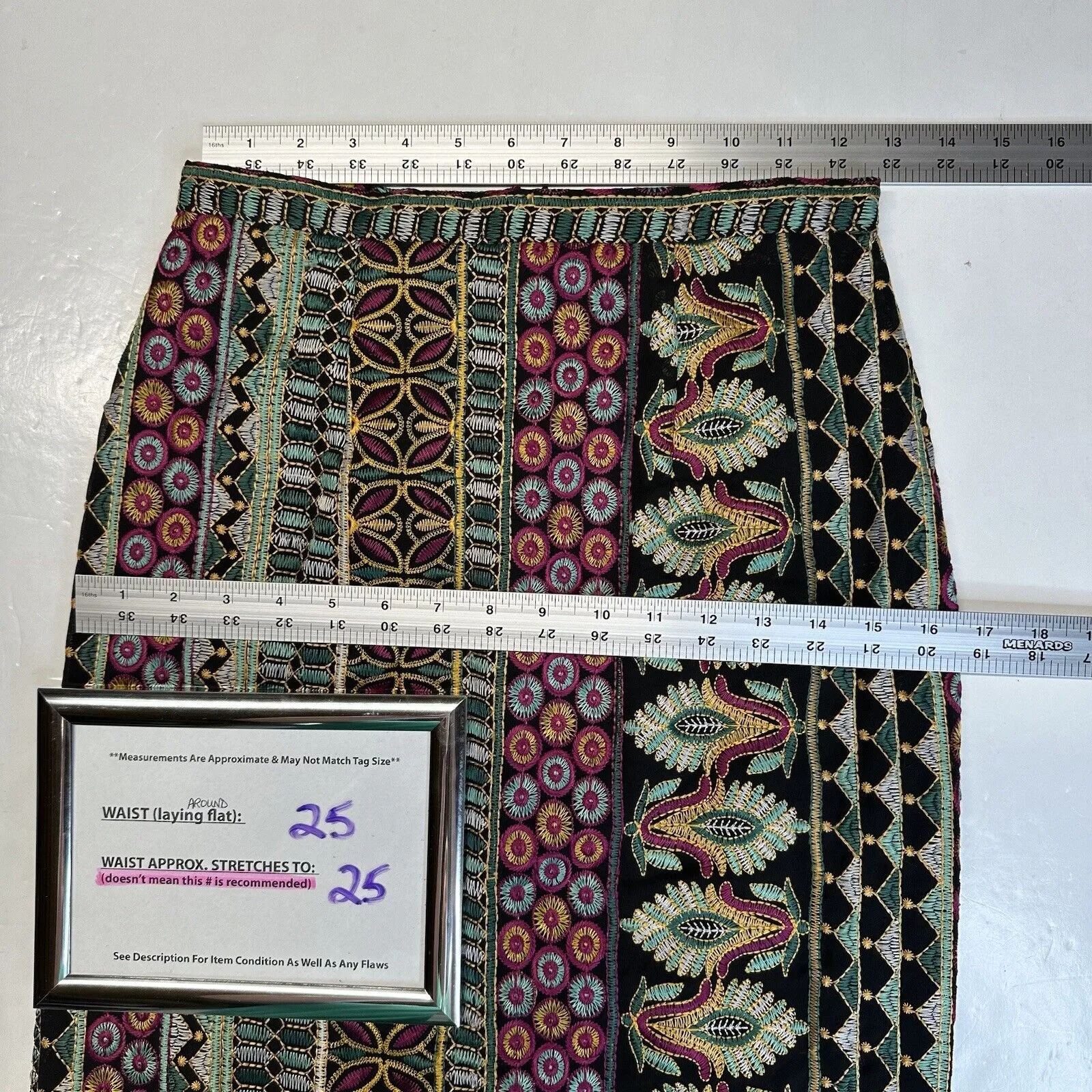 Anthropologie Vanessa Virginia Skirt Womens 0 Pencil Embroidered Lined Career