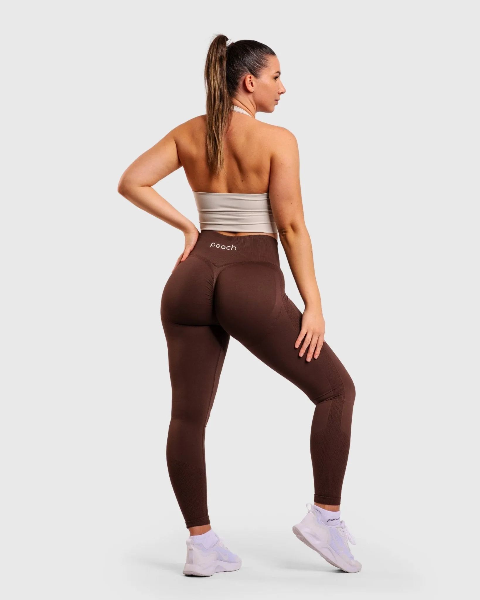 Brown Lux Seamless Tights