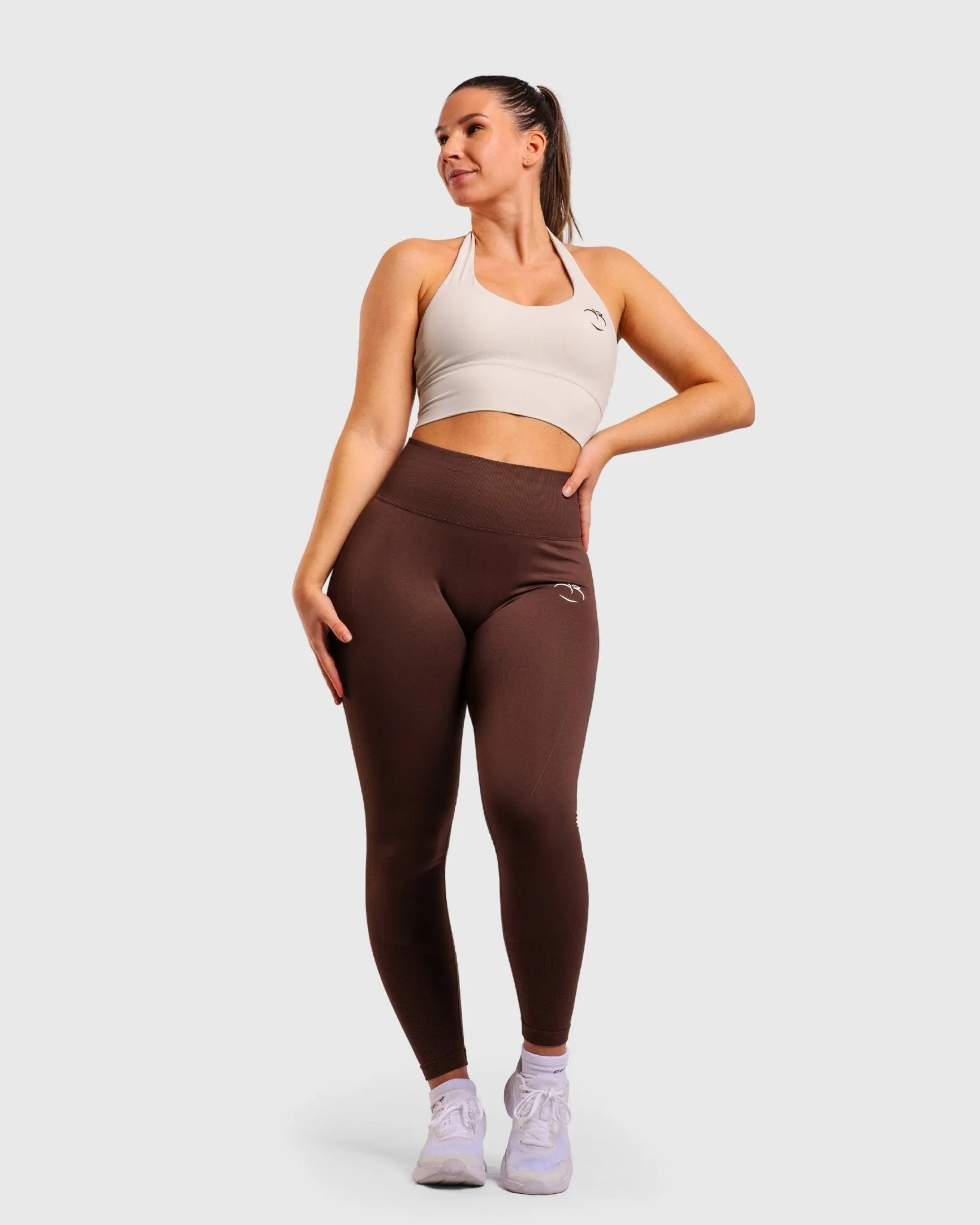 Brown Lux Seamless Tights