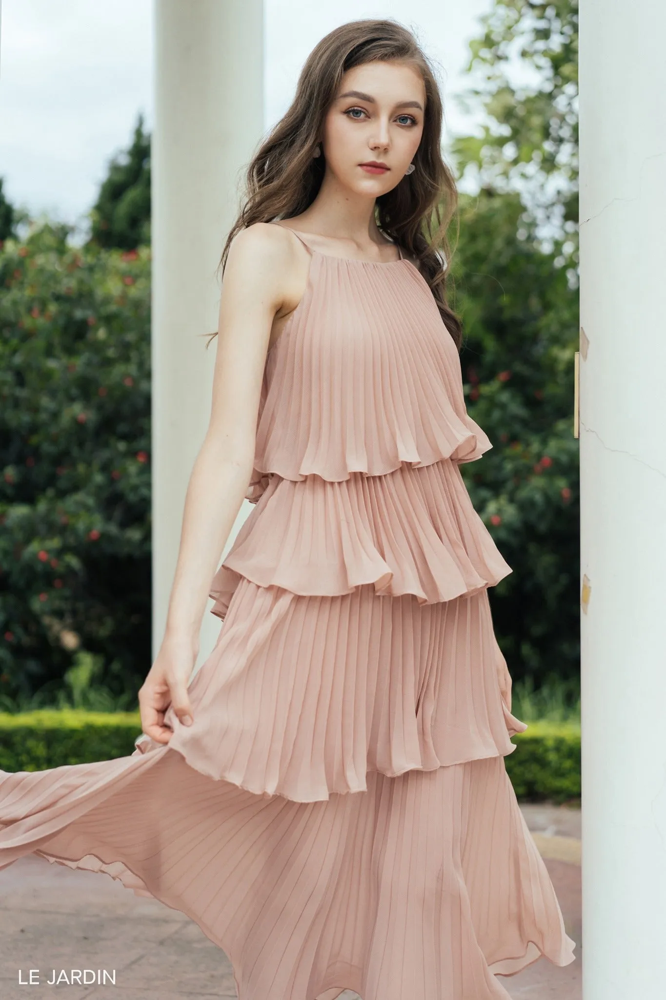 Citta Tiered Pleated Dress