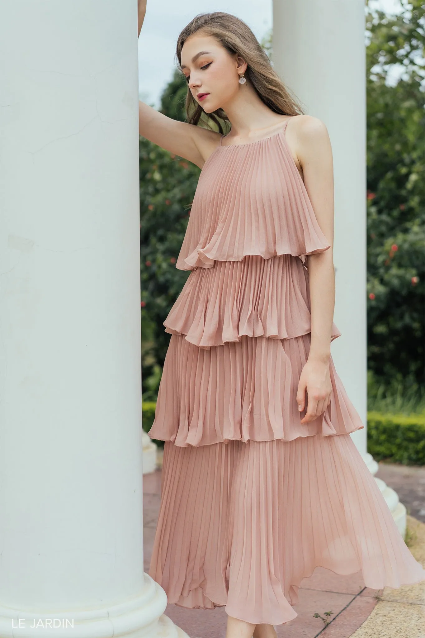 Citta Tiered Pleated Dress
