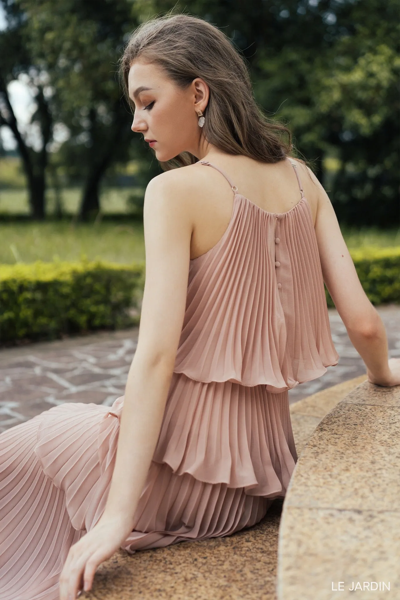 Citta Tiered Pleated Dress