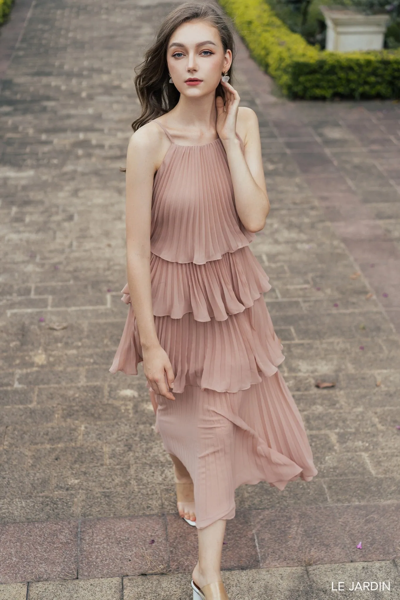 Citta Tiered Pleated Dress