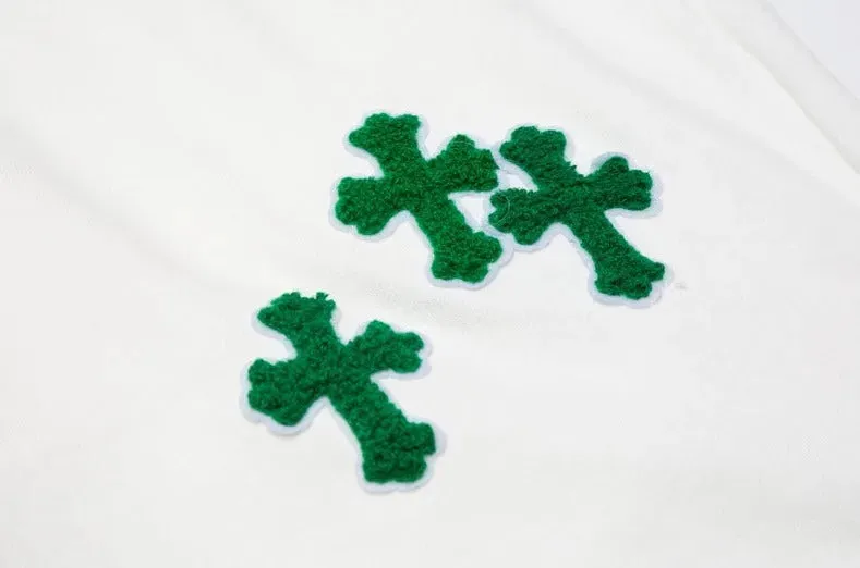 Flex Sweat Shorts with Cross Embroidery Detail