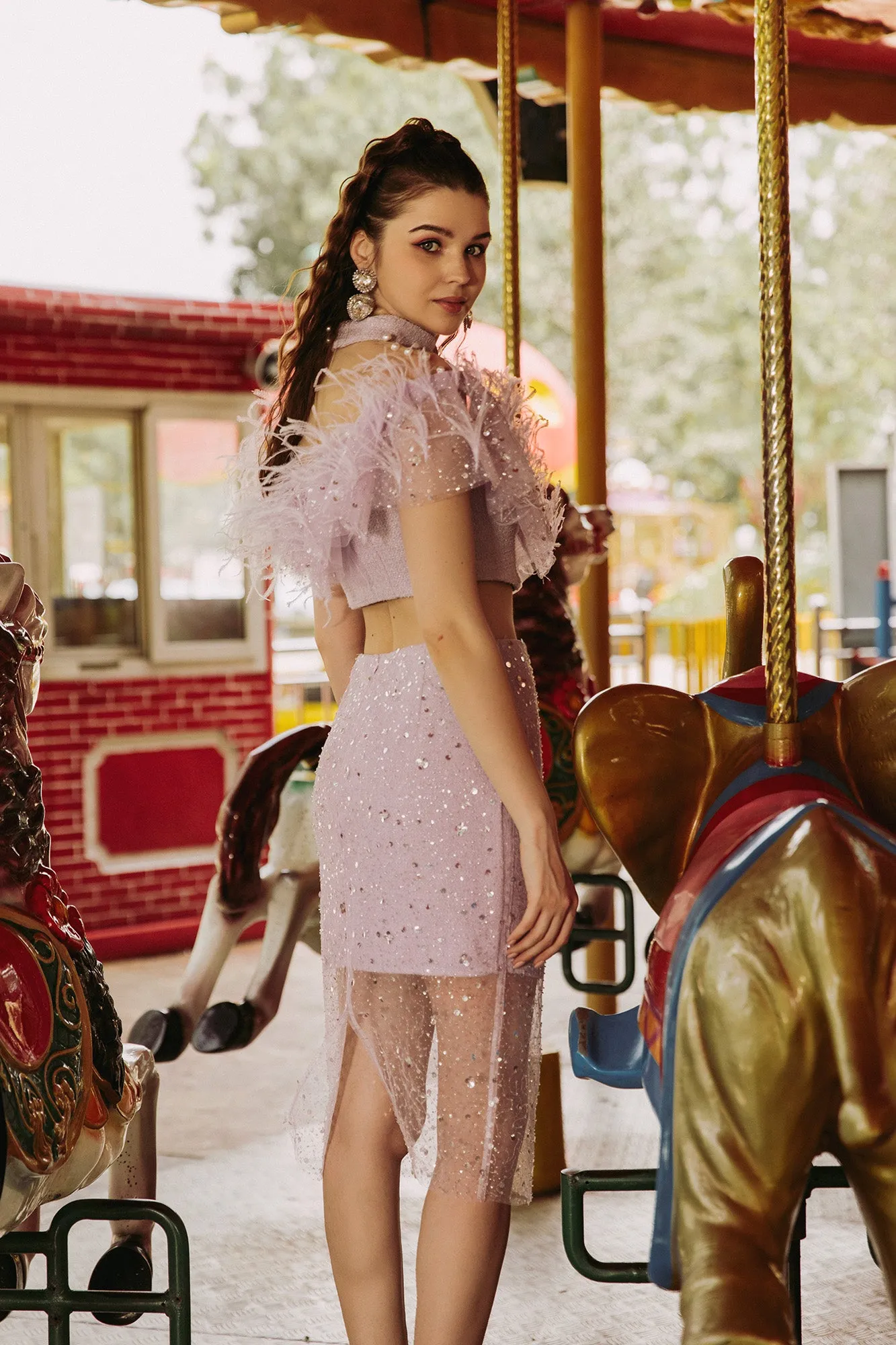 Glitterati'24 Twinkle Skirt - Lavender