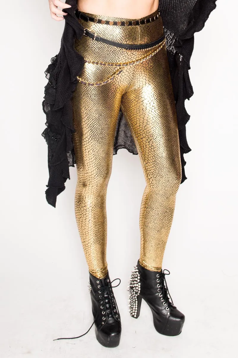 Gold Snake Leggings