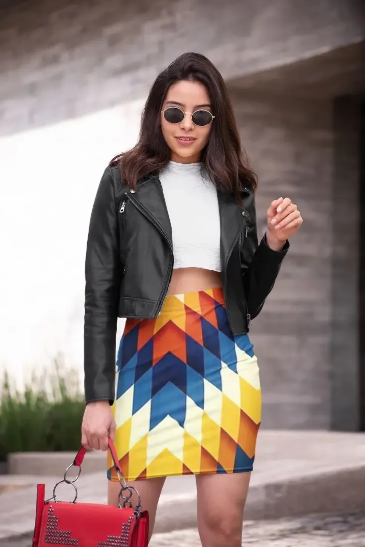 Graphic Pattern (8) Pencil Skirt