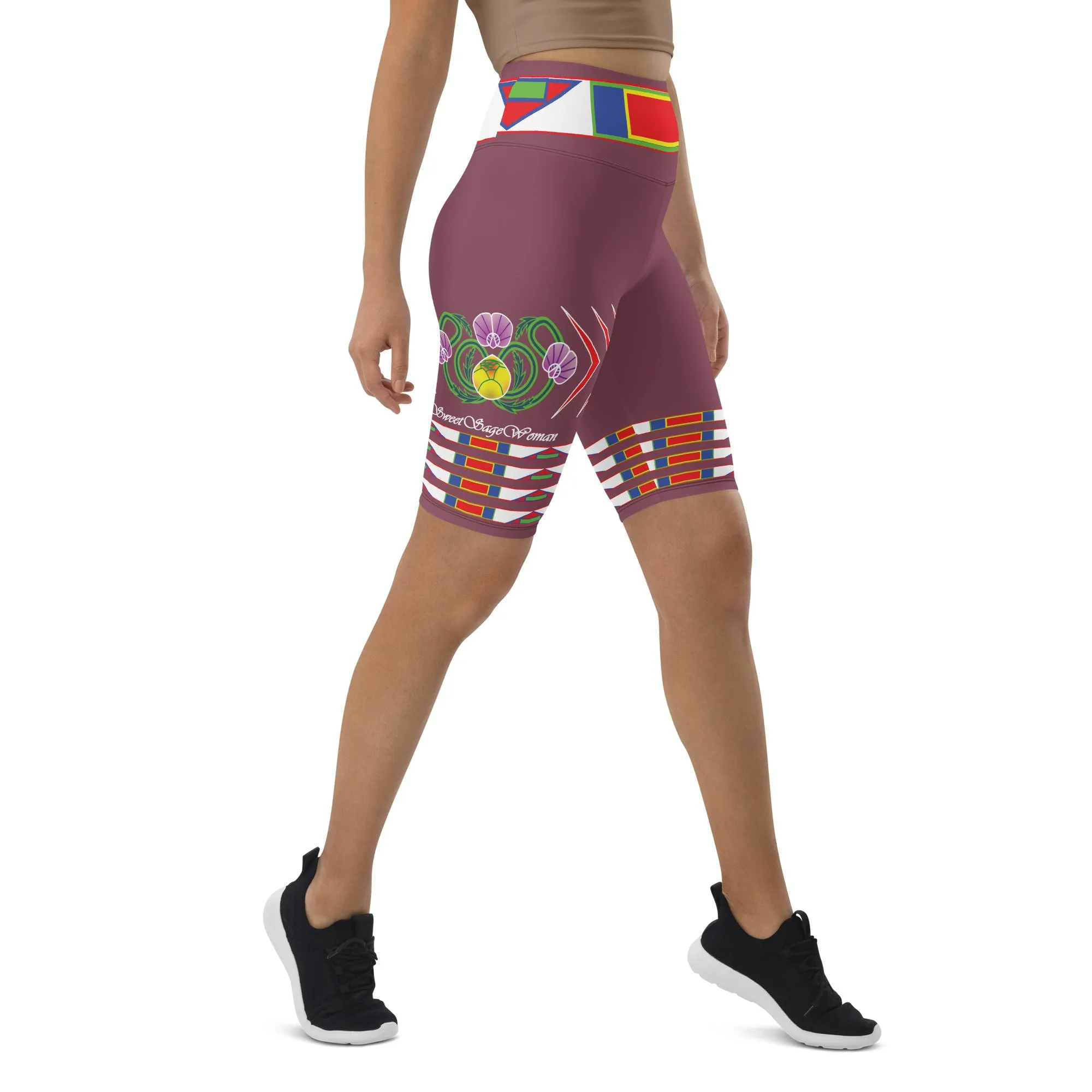 Gratitude Rose Biker Shorts