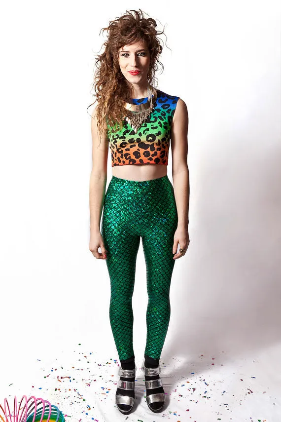 Green Mermaid Leggings