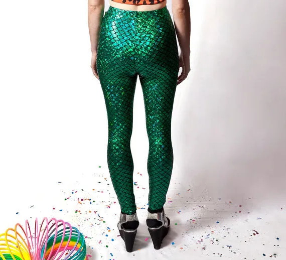 Green Mermaid Leggings