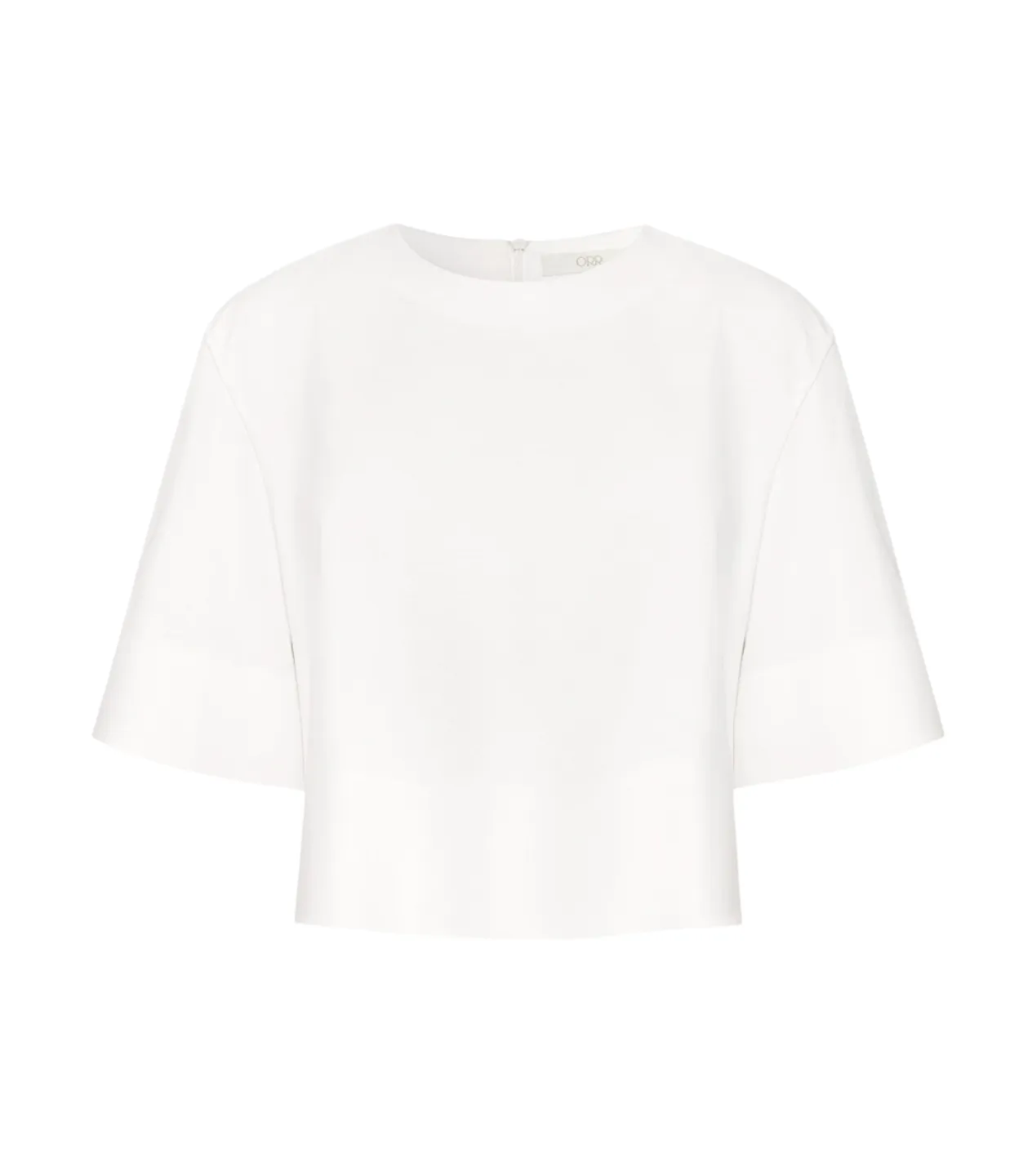 Half Sleeve Cropped Top in Ivory