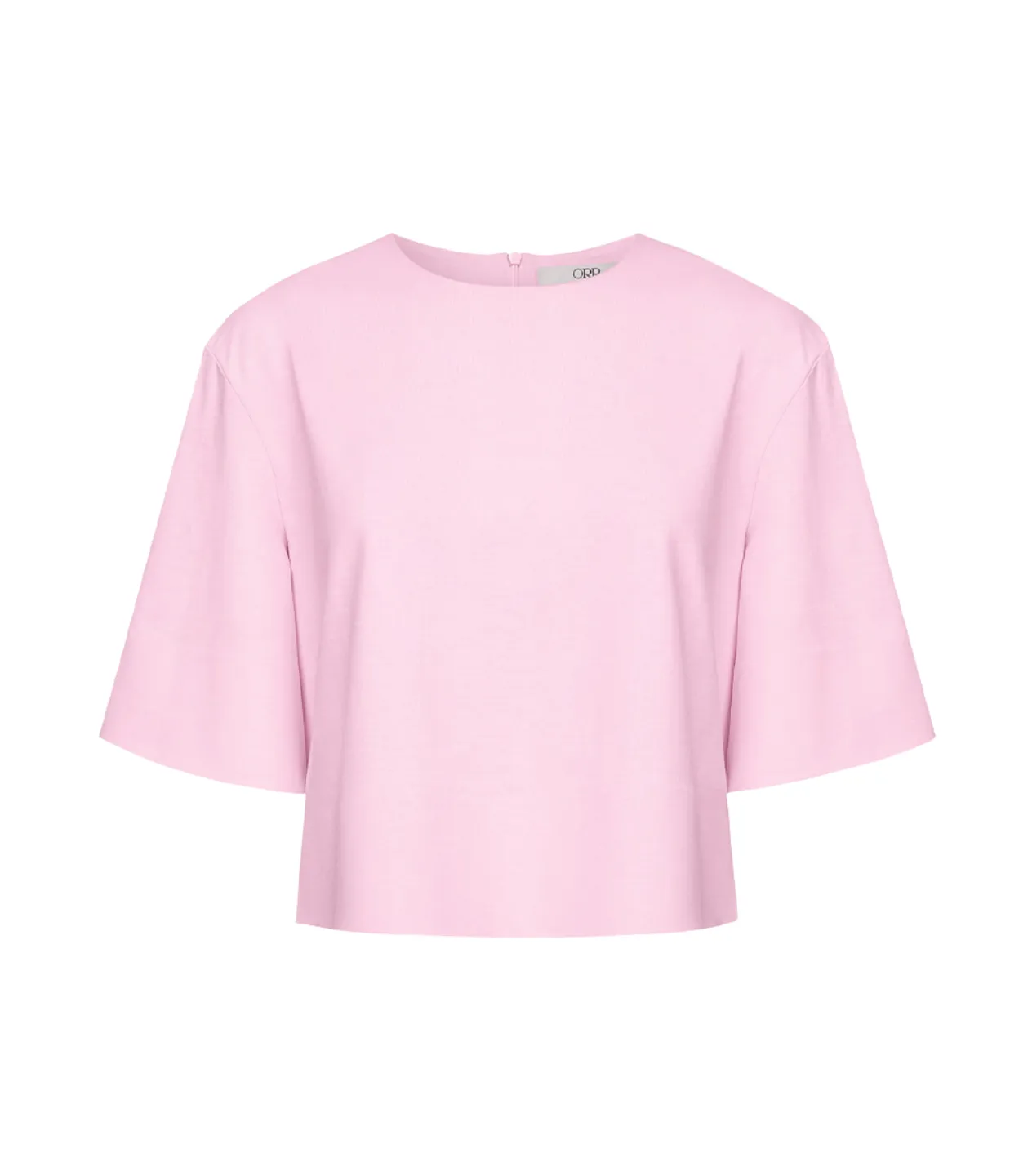 Half Sleeve Cropped Top in Pink