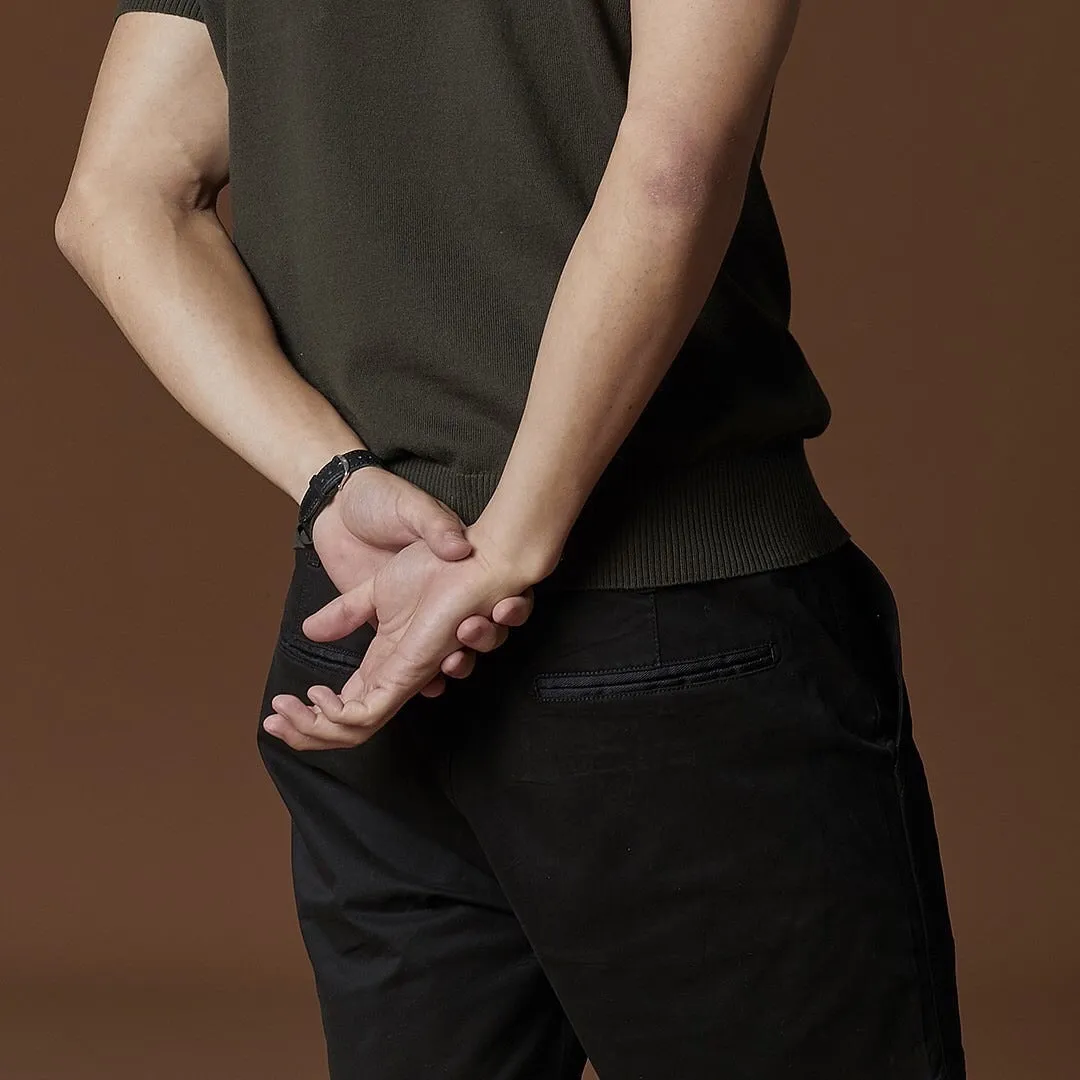 HARVEY CHINO SHORTS - BLACK