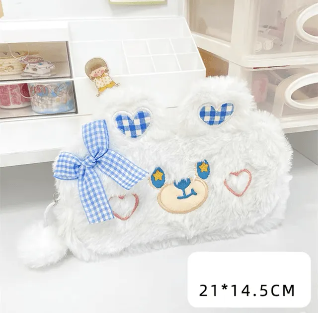 Kawaii Bear Plush Pencil Case