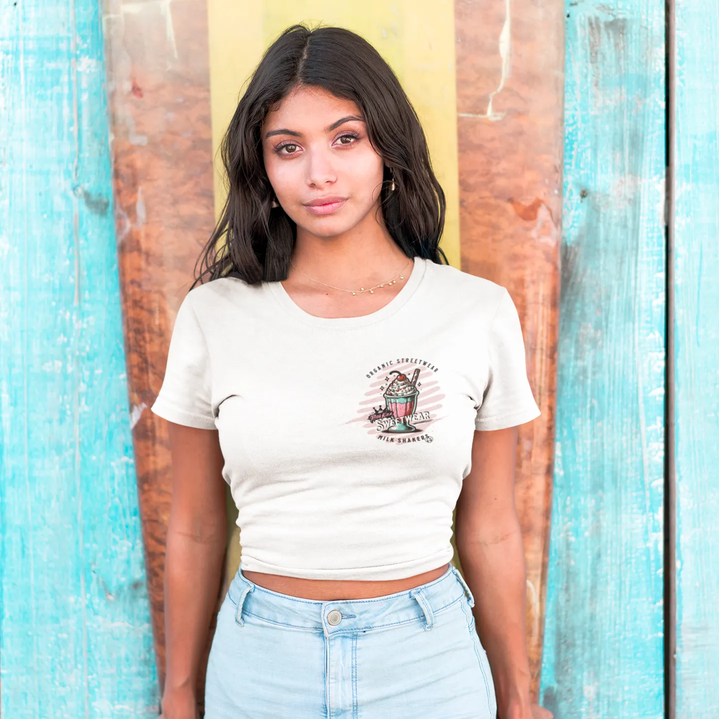 Ladies Cropped Tee MILKSHAKERS