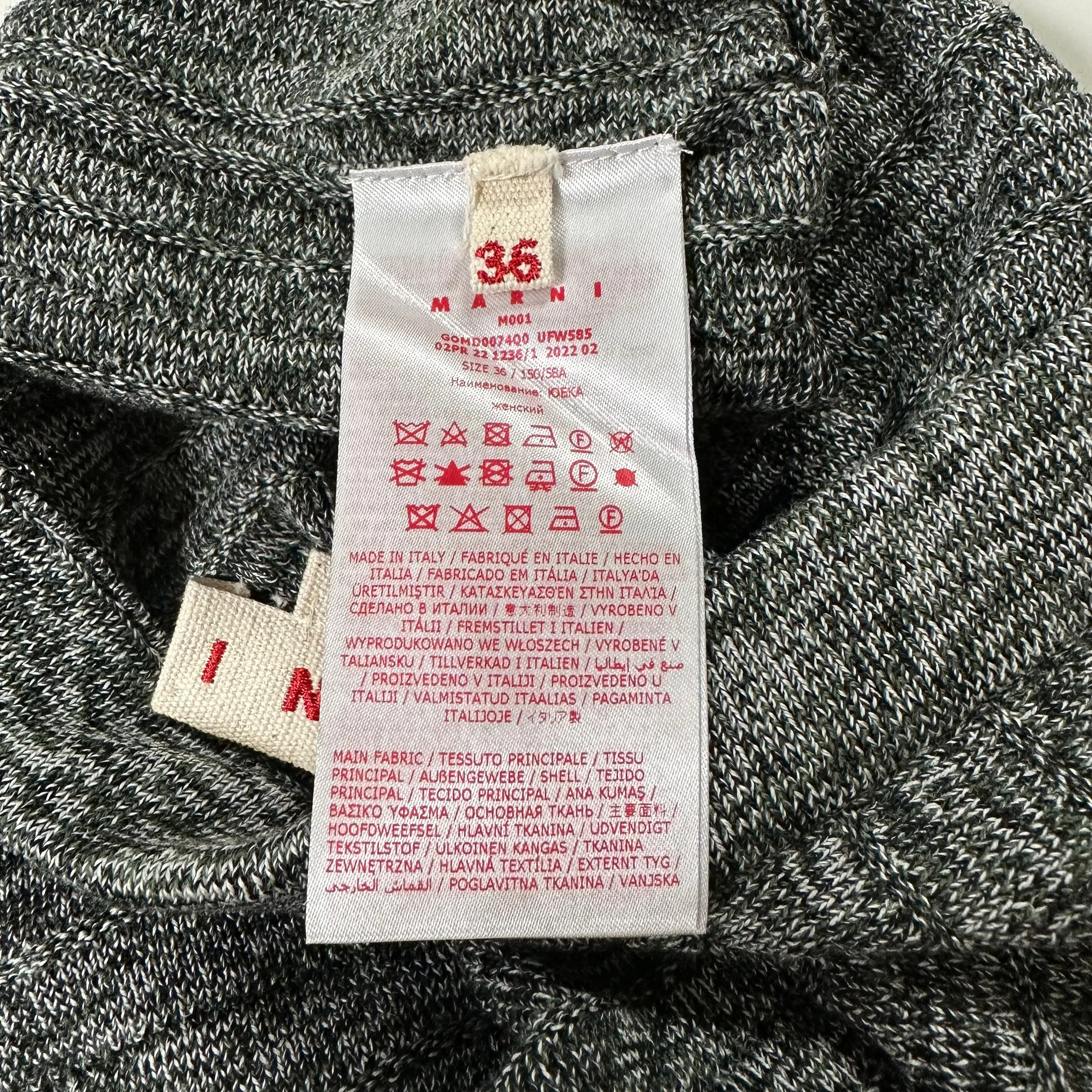 MARNI Knit Pleated Midi Skirt