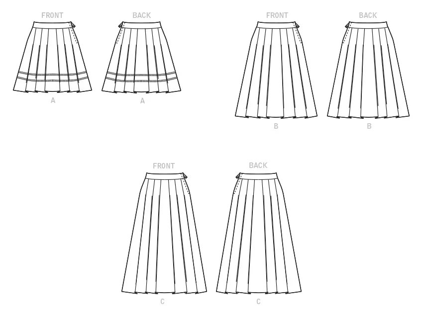 McCall's sewing pattern 8248 Misses' Skirts