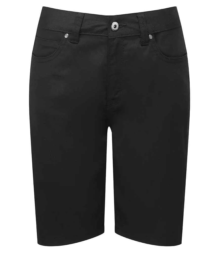 Premier Ladies Performance Chino Shorts | Black