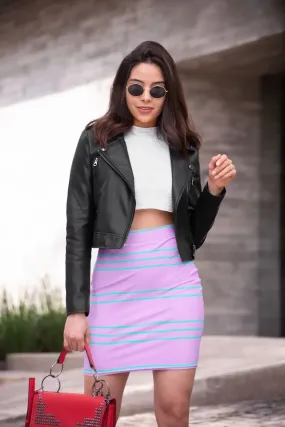 Simple Lines Pattern pl Poster Pencil Skirt
