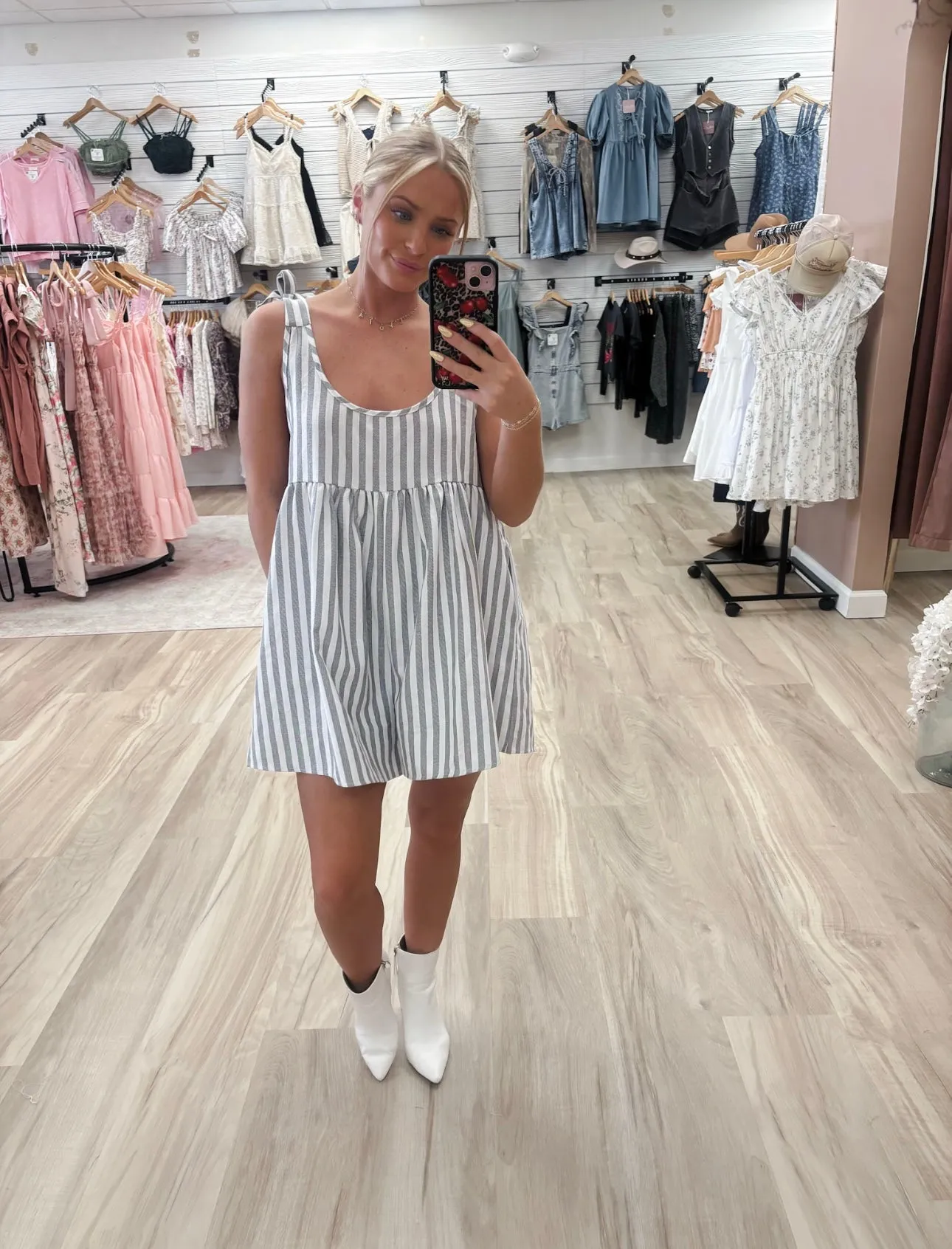 Stripped Bow Tie Romper