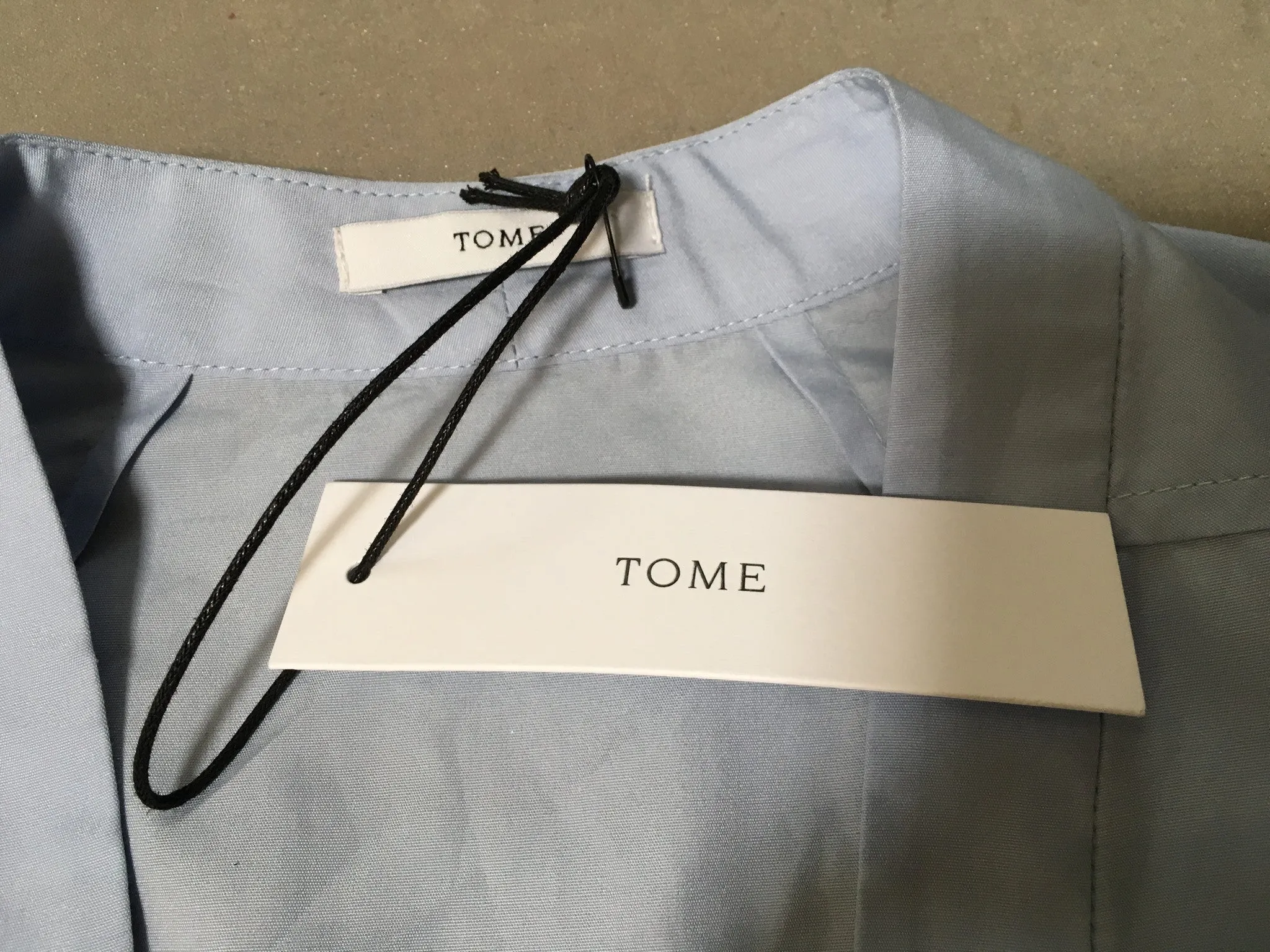TOME Women's White Poplin V Neck Tunic Top Size M MEDIUM Ladies