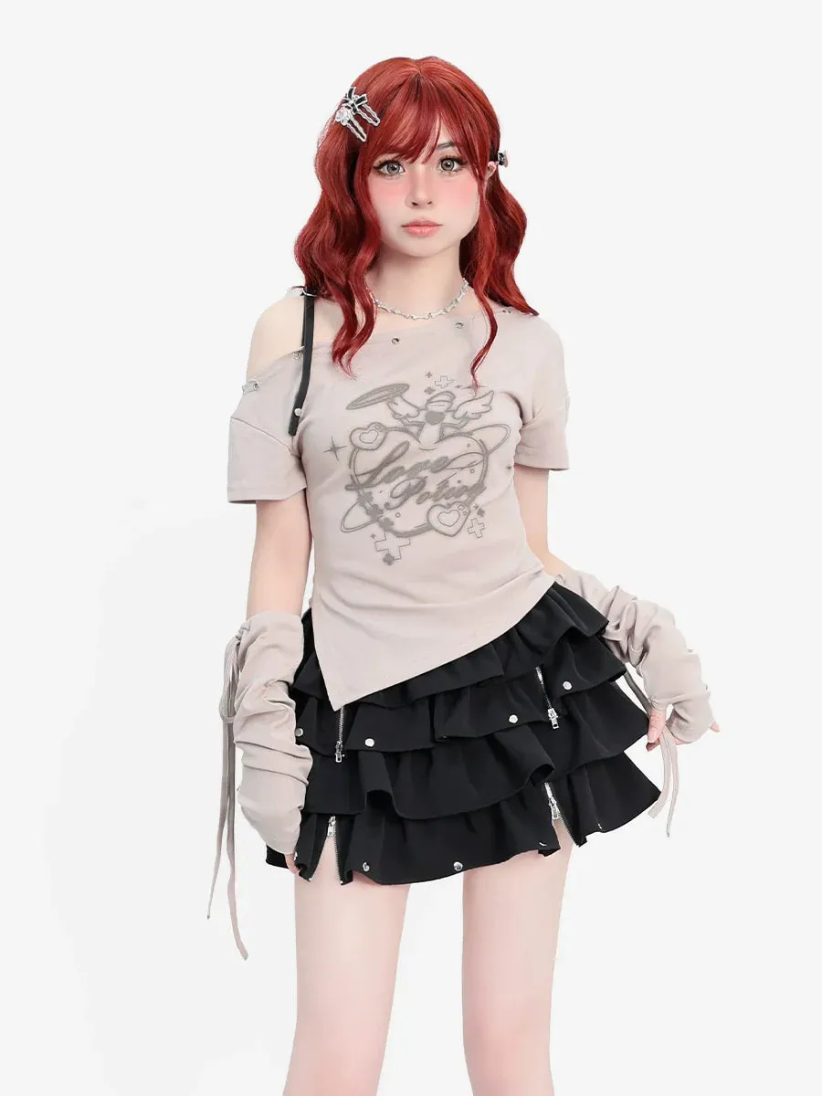 Top Fit Slim Sleeve Cropped Product Detachable