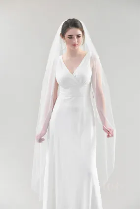 Waltz Length Veil with Pencil Edge