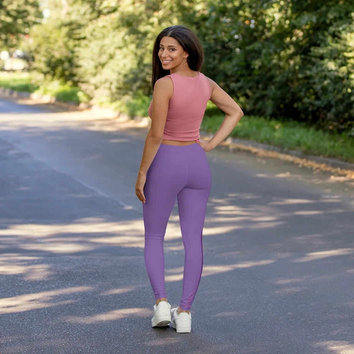 Women's Spandex Leggings ( Look but don't touch ) Purple