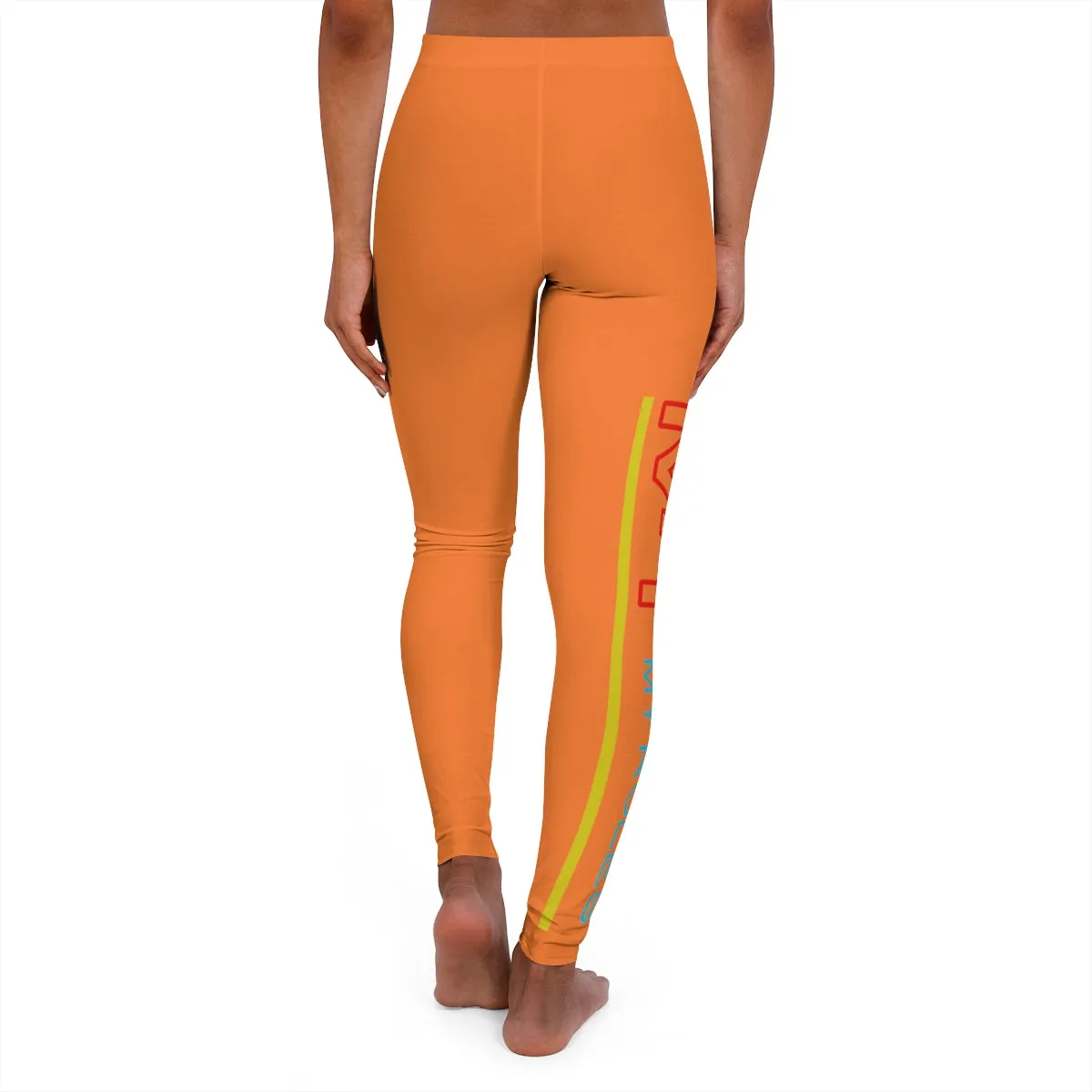 Women's Spandex Leggings  ( My body my rules ) ORANGE