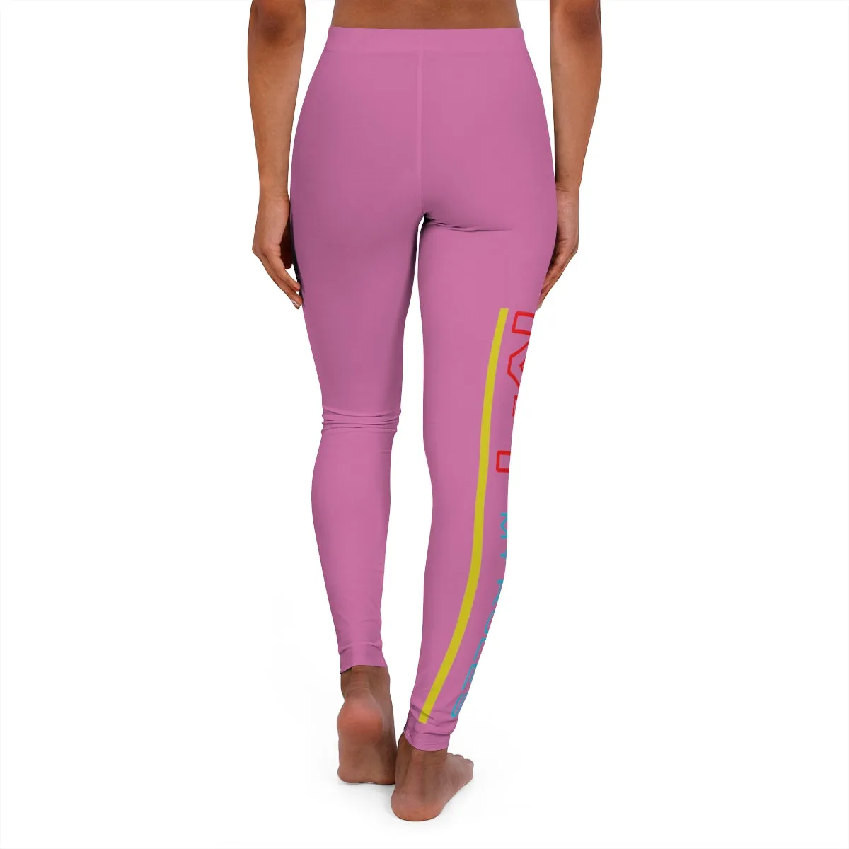 Women's Spandex Leggings ( My body my rules ) PINK